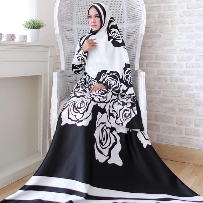 ALULA SYARI BW NI Gamis Wanita Maxmara Putih Tulang