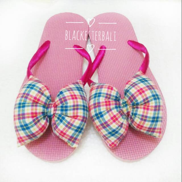 

Sandal Pita Bali Pink Kotak Turkis