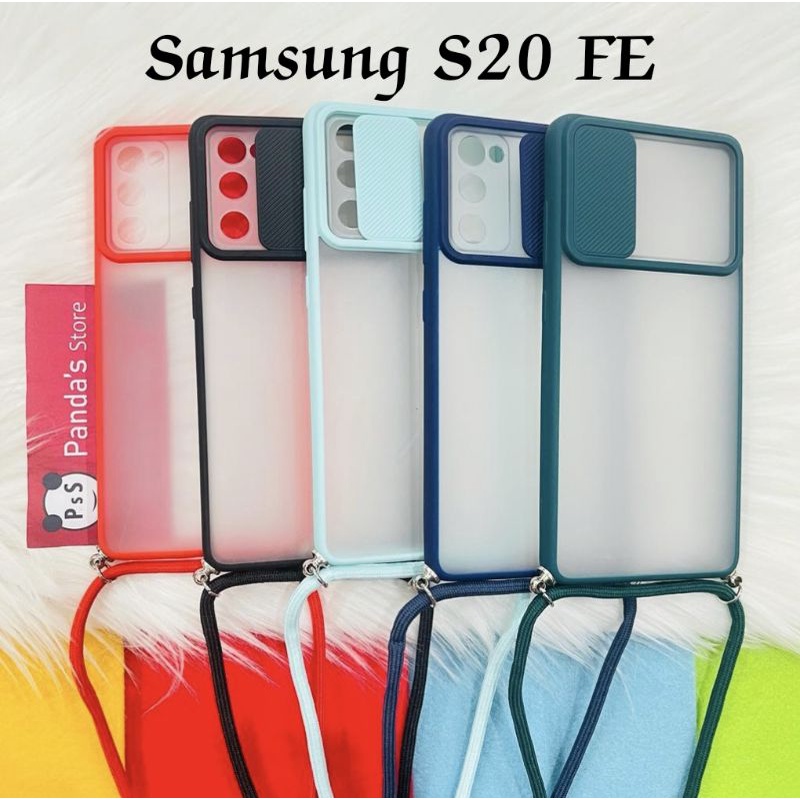 Samsung S20 FE Softcase dove sliding camera + Tali Laynard [Premium]