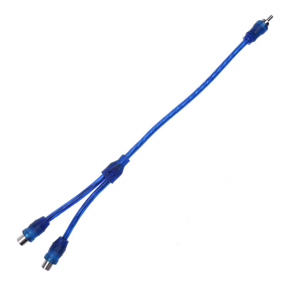 1Pc Kabel Splitter 30cm 2 RCA Female to 1 RCA Male untuk Sistem Audio Mobil Vivid