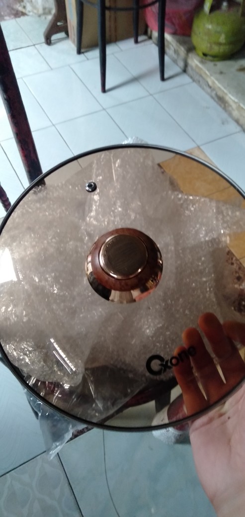 Frypan Stainless Steel + Tutup Kaca 24cm Oxone Ox-933p