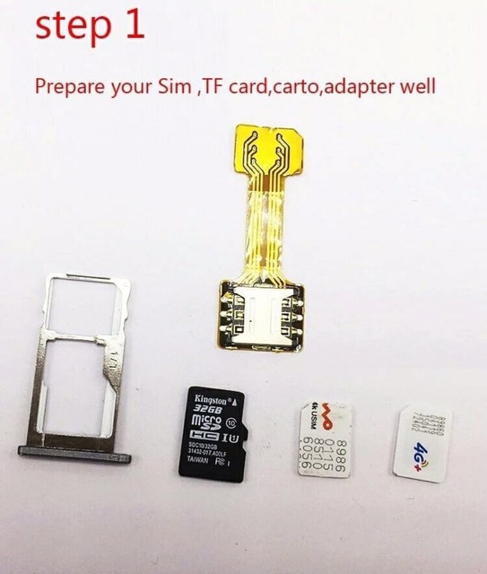 Dual sim Card adaptor hybrid sim Card Extender Micro dan Nano SD Card Converter