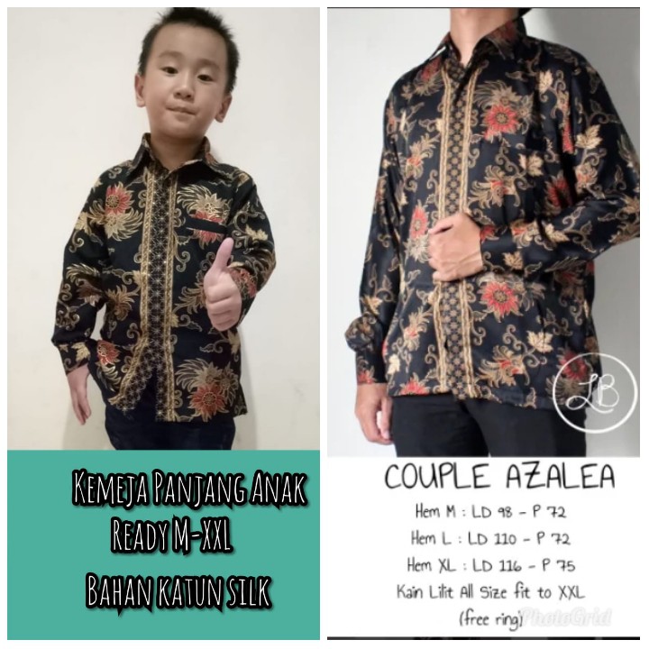 SB Collection Couple Dadboy Riho Atasan Kemeja Batik Modern Anak Dan Ayah Pria