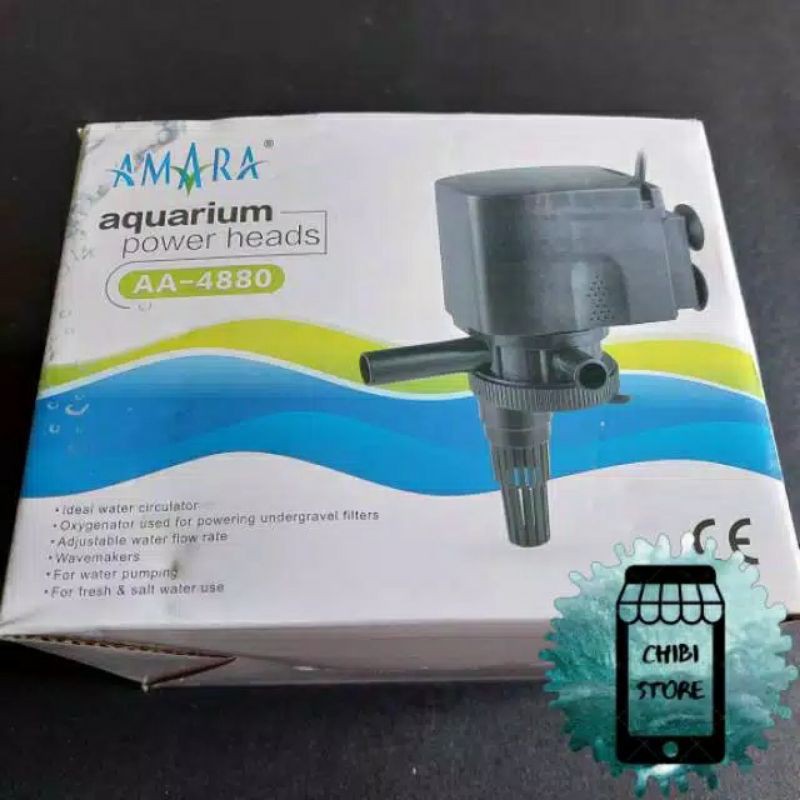 Mesin Pompa Power Head PH Filter Aquarium Kolam Merk Amara AA 4880