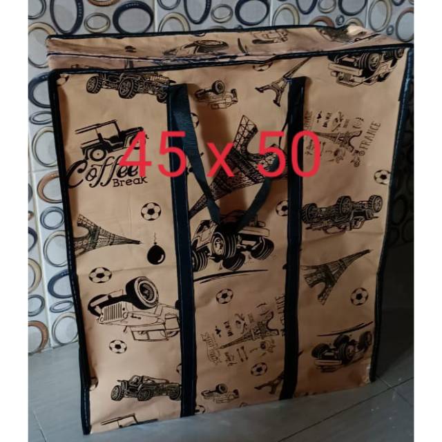 tas karung motif ukuran M 45*50/tas laundry/tas serbaguna