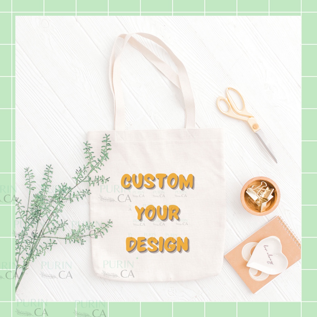 Tote bag Kanvas Gambar Custom Your Design