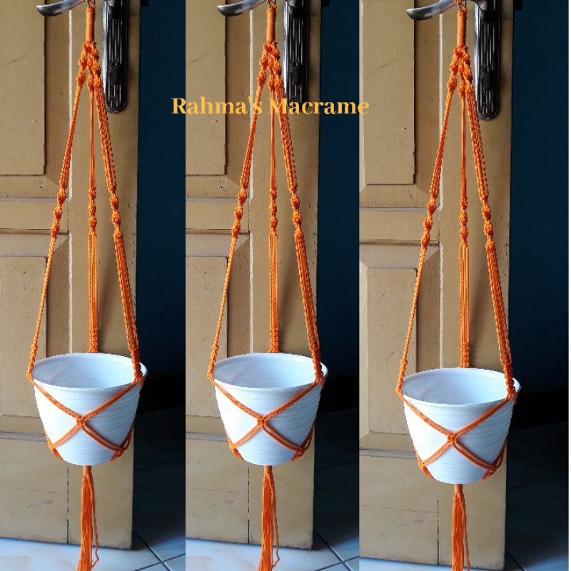 Gantungan pot bunga dari tali kur