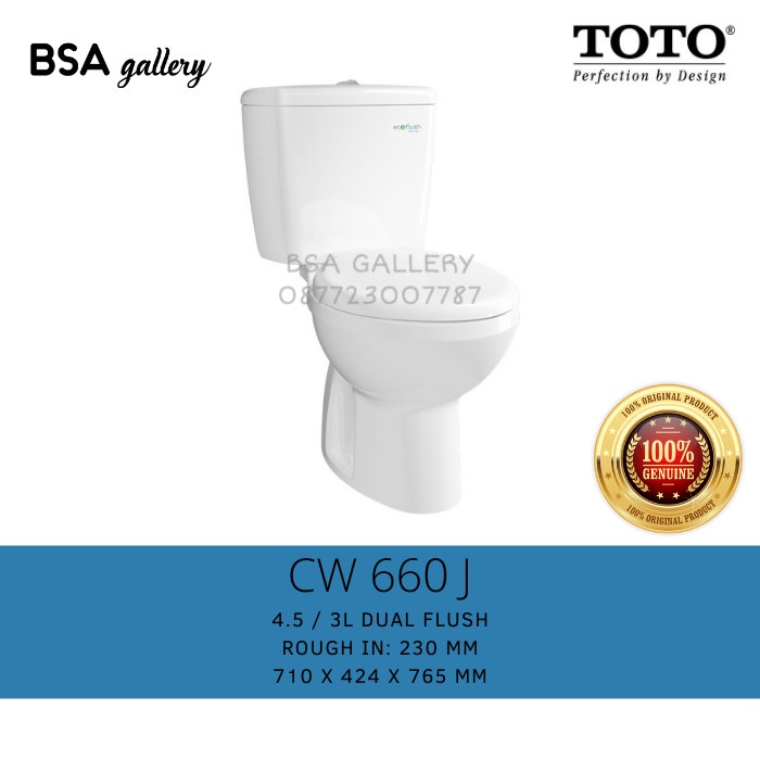 KLOSET DUDUK TOTO CW660J / CW 660 J / KLOSET DUDUK TOTO DUOBLOK