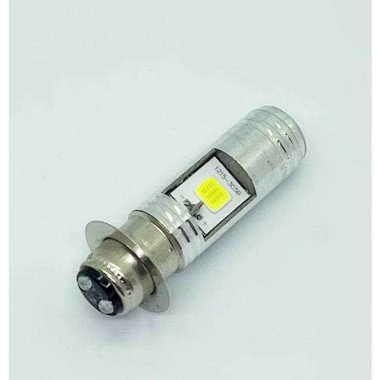 pengiriman cepat (1 PCS) BOHLAM / LAMPU DEPAN H6 MOTOR BEBEK MATIC AC DC LED 12 VOLT KAKI 1 TERANG 2