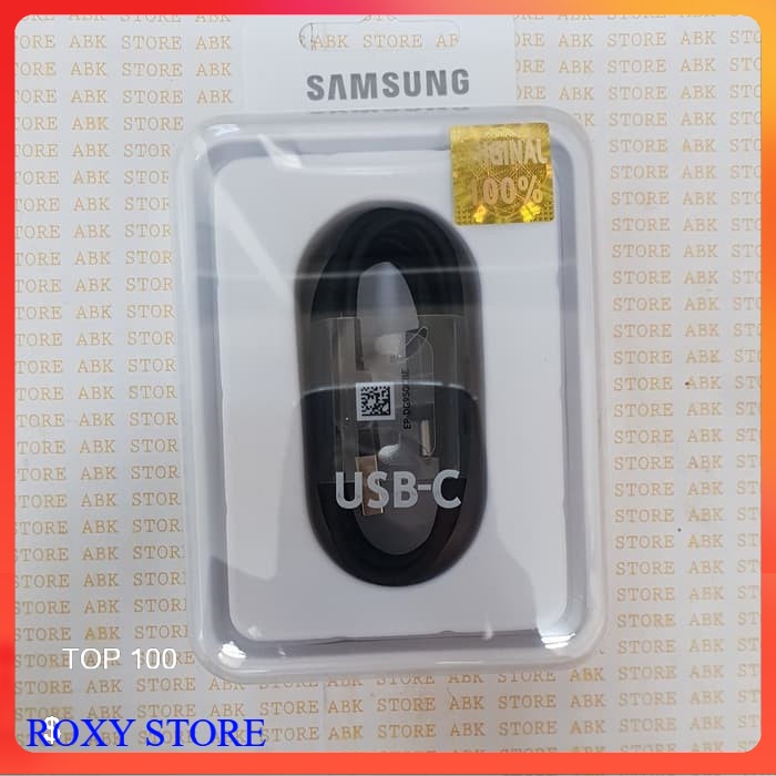 Kabel Data Samsung S9 Plus USB Type C Black Original