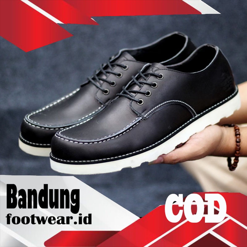 Sepatu Boot Pendek Pria Kulit Asli Wolf Pointer Low Sepatu Kulit Boots Terbaru Original