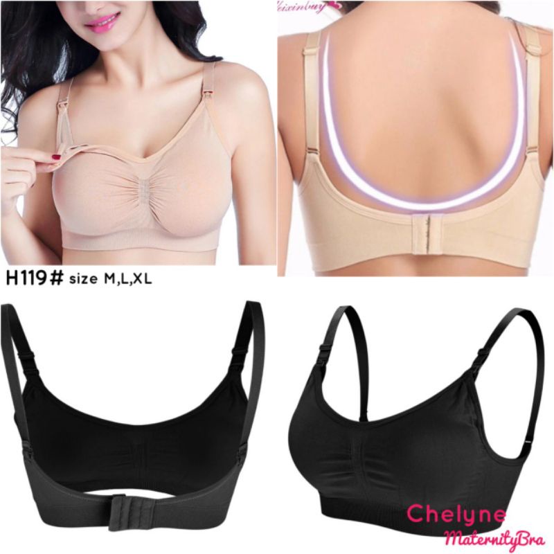 BH Menyusui Chelyne H119 Bra Tanpa Kawat Nursing Bra Spandex