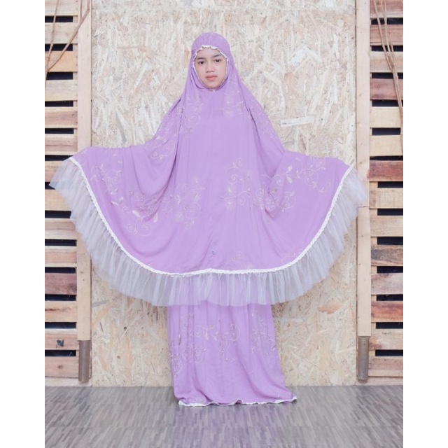 Mukena Rayon Dewasa Mukena Bordir ELENA Mukena Rayon Renda