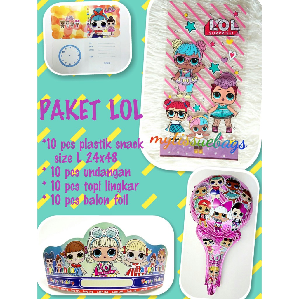 Souvenir ultah anak paket LOL