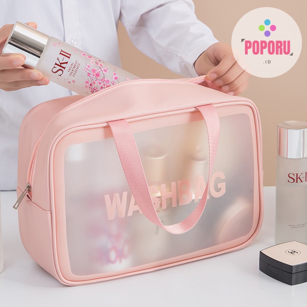 POPORU LARGE POUCH BAG - Tempat Alat Mandi Kosmetik - Pria Wanita Travel