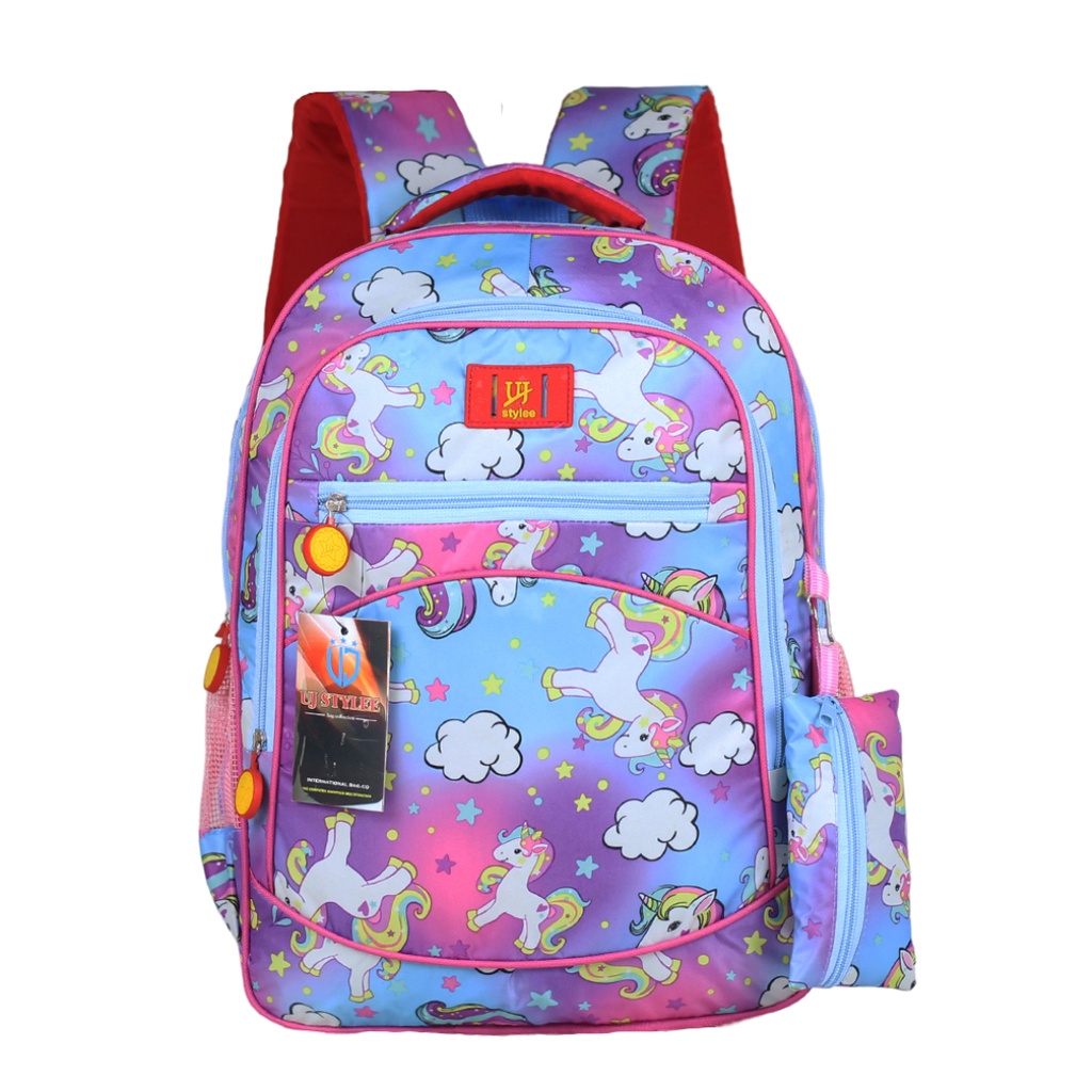 Tas Ransel Cewek Backpack Anak Perempuan PAUD TK Cahaya Gambar Unicorn Kuda Pony Lucu Imut