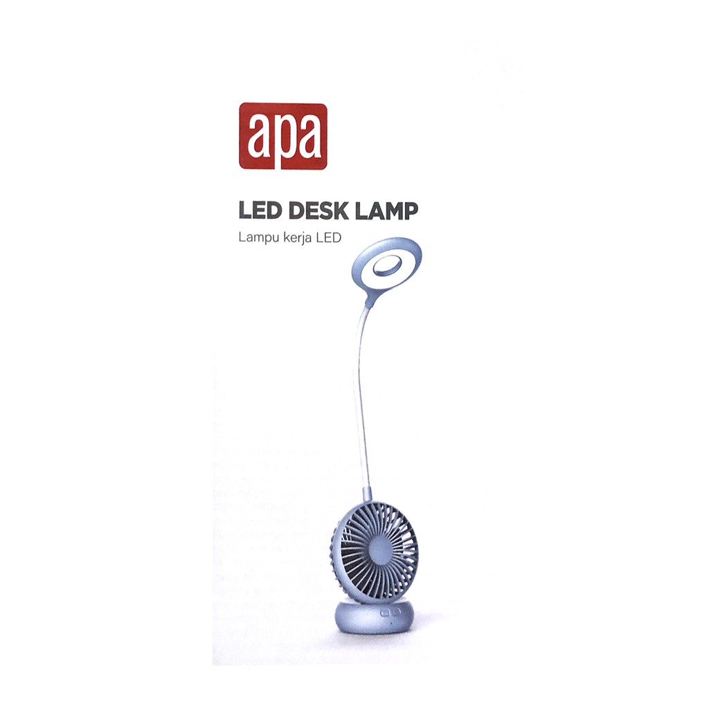 Apa Desk Lamp With Fan White Lampu Meja Kipas Angin Putih 4watt Apadesk