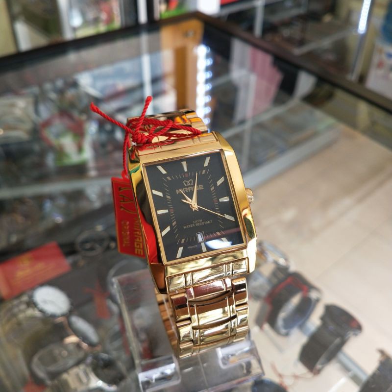 JAM TANGAN MIRAGE ORIGINAL PRIA SEGI TJC07