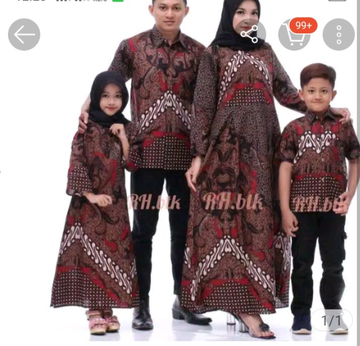 Maura Couple - Sania Ruffle Batik Couple Batik Nusantara Ori Ndoro Jowi Dnt Garansi Termurah