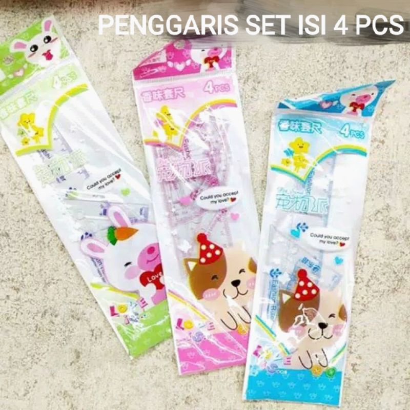 

Penggaris set isi 4 pcs
