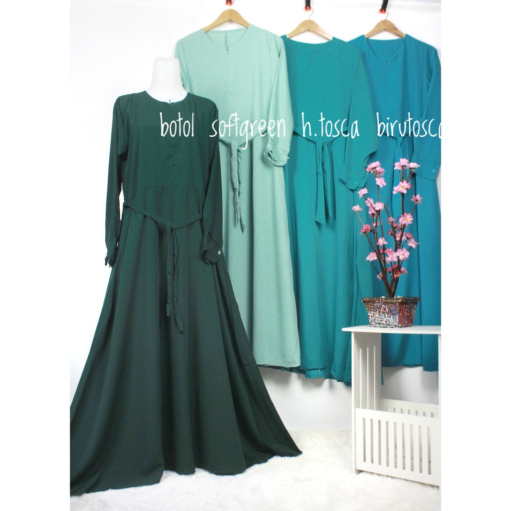 Gamis WOLFIS POLOS daily basic wolvis syari simple umbrella