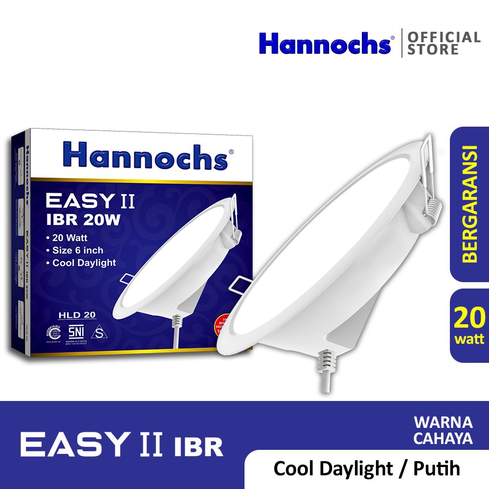 LED PANEL Hannochs Downlight LED EASY II 20W IBR Cahaya Putih