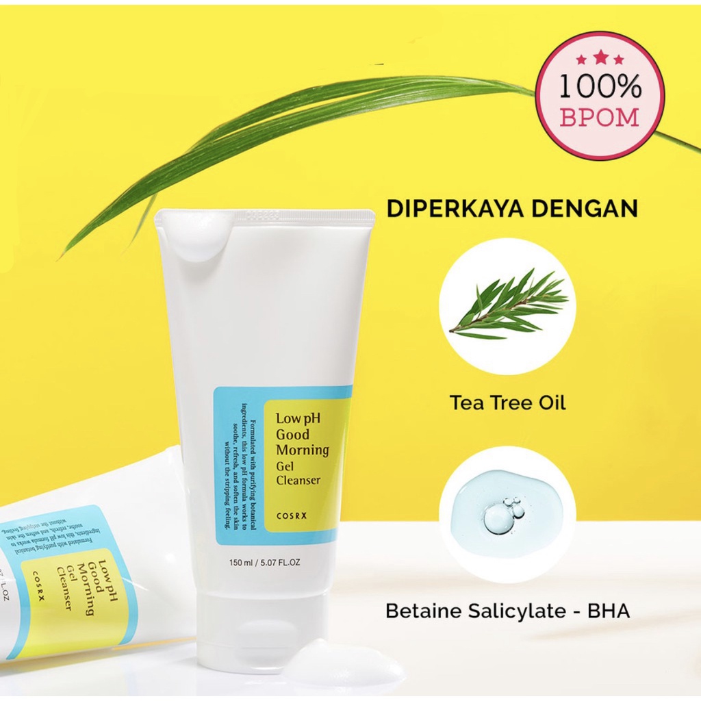 COSRX Low pH Good Morning Cleanser  50ML 150 ML (Sabun Wajah Untuk Semua Jenis Kulit)