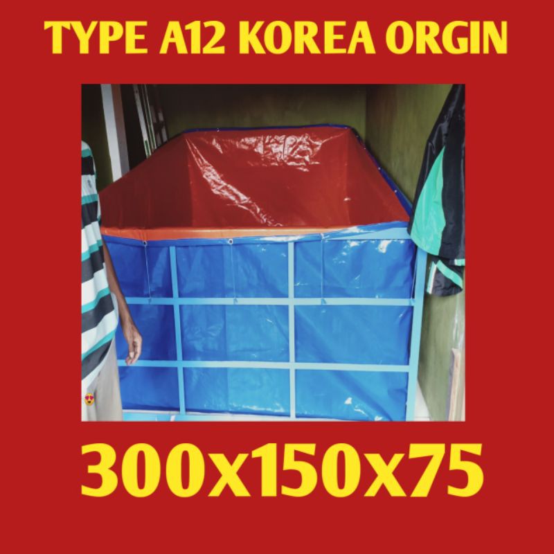 TERPAL KOLAM IKAN TYPE A12 KOREA ORGINAL UKRAN 300X150X75