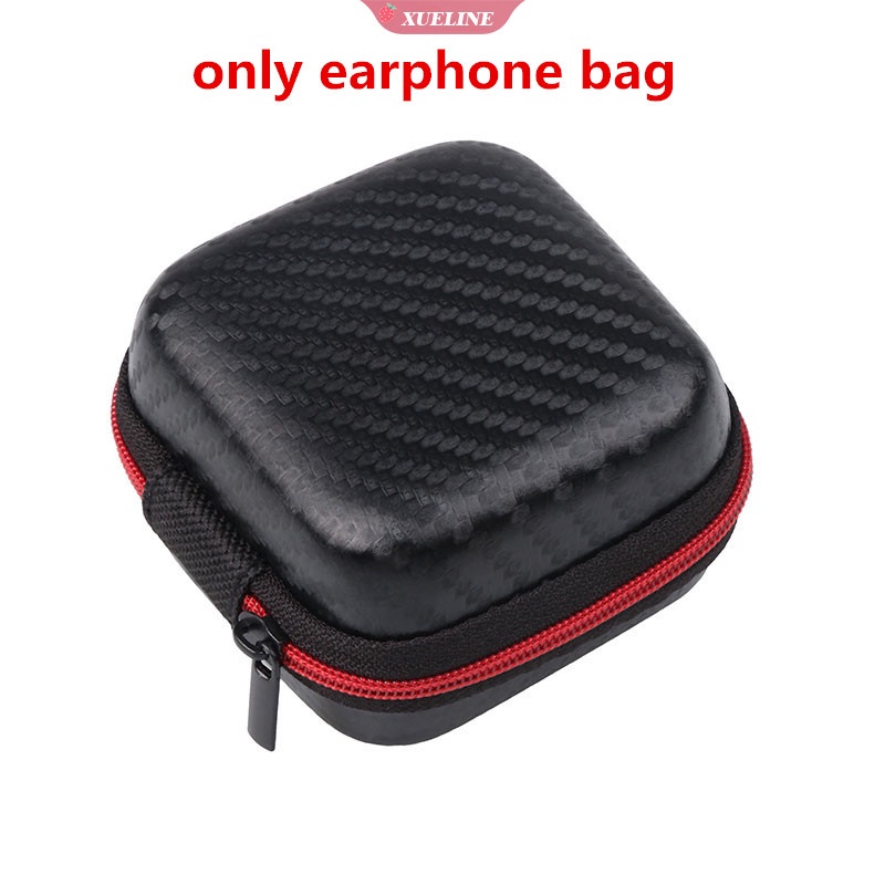 Tas Penyimpanan Headset Headphone Bentuk Kotak Mini Portabel Dengan Ritsleting Untuk SD TF Card