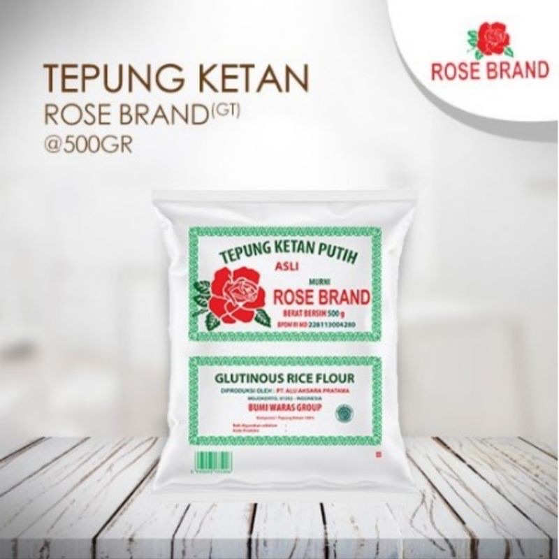 

Tepung Ketan Rose Brand berat 500gram ( 1 bungkus )