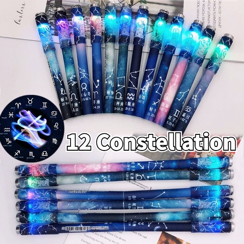 Pena Gel Keseimbangan Jari Model Lipat Ultraman Luminous Spinning Pen / Pelepas Tekanan Magnet Flexible