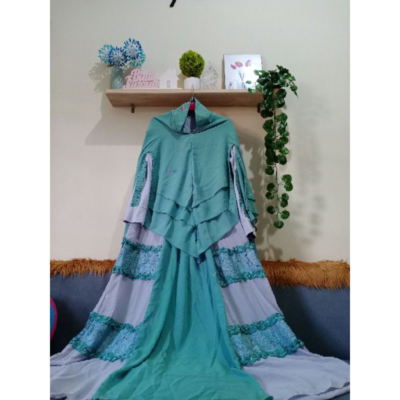 Set Syari Brukat Original Brand Elnaka