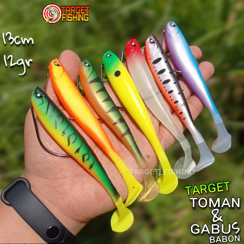 Soft Lure Silencer Paddle Pop 10cm Umpan Casting Toman Pakai Wormhook