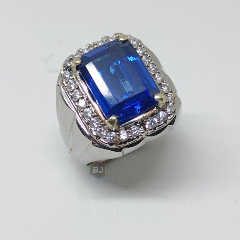 CINCIN BATU BLUE ROYAL KING SAFIR OCTAGON