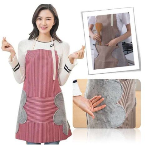 [ Cinicini ] Celemek Dapur Anti Minyak Celemek Apron Waterproof Celemek Kekinian