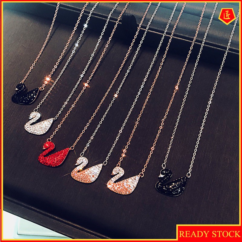 [Ready Stock]Women's Korean-Style Ins Swan Necklace Niche Design Light Luxury