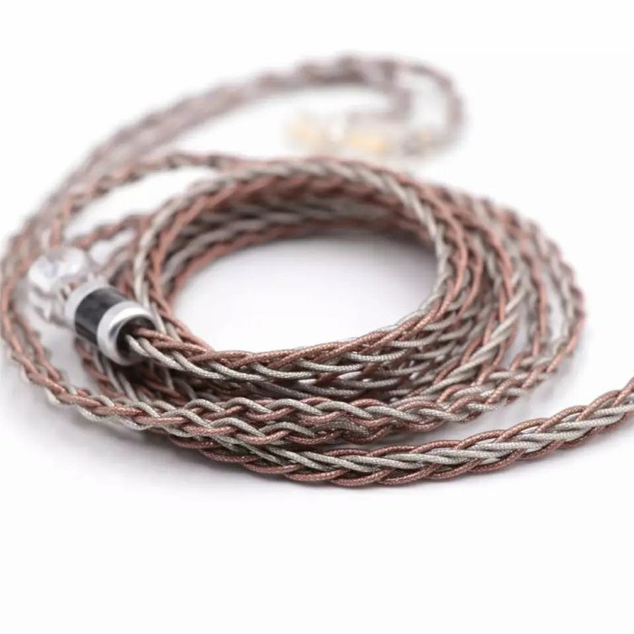 TRIPOWIN C8 Upgrade Cable Mic 8 Core Silver Copper Foil Braided Kabel