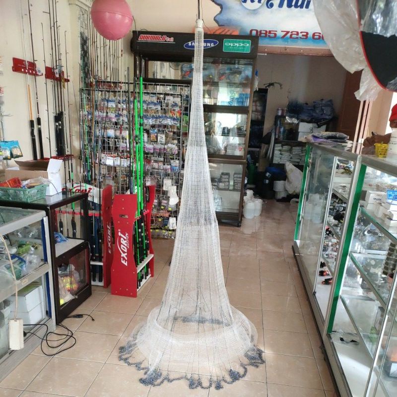 jala lempar model kantong 2,3m jala parcial udang jala ikan