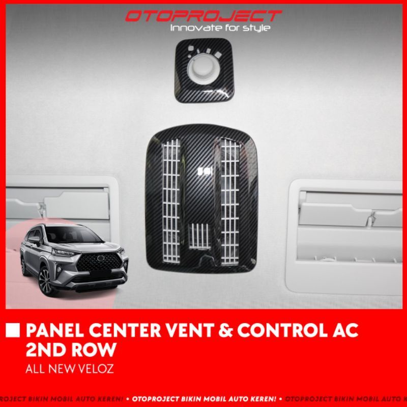 panel cover tengah center air vent &amp; Cover Ac All new Avanza Xenia Veloz 2021 2022 Hitam Chrome Carbon otoproject