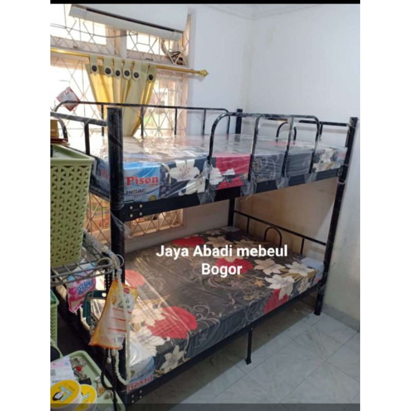 Ranjang tingkat besi 120x120x200