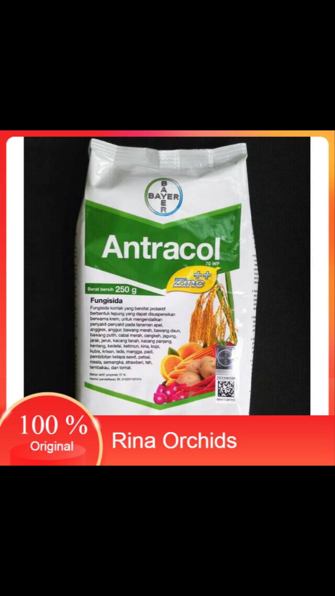 (cod) Fungisida Antracol 70 Wp Kemasan 250 Gram