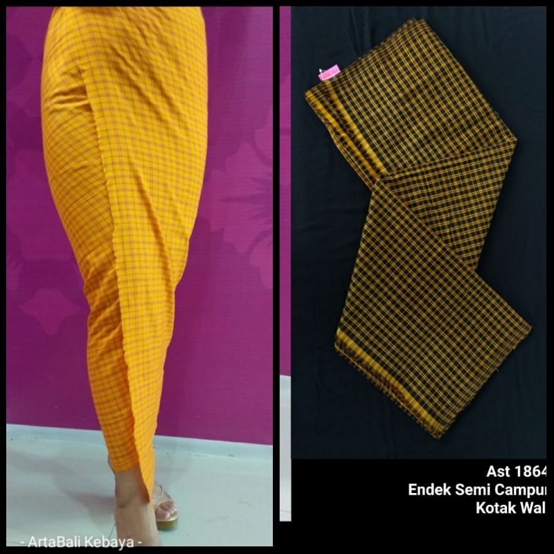 Kamen lembaran semi endek kotak wali rk