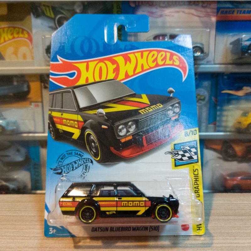 HOT WHEELS DATSUN BLUEBIRD WAGON 510 MOMO BLACK