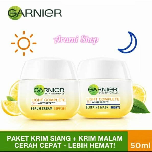 Paket Garnier Light Complete Night / Malam Krim + Cream Pagi / Siang