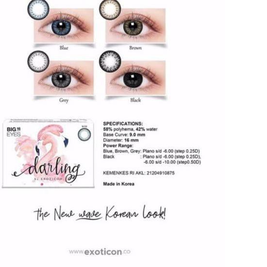 ➶ SOFTLENS SOFLEN SOFTLEN DARLING (KEMENKES) 16 MM GREY GRAY NORMAL ♬