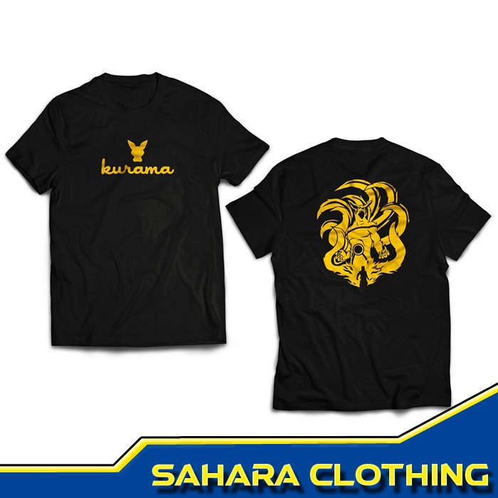 Kaos Anime Kurama Naruto Baju Distro Pria Wanita Dewasa Dengan Cotton Combed 30s Premium