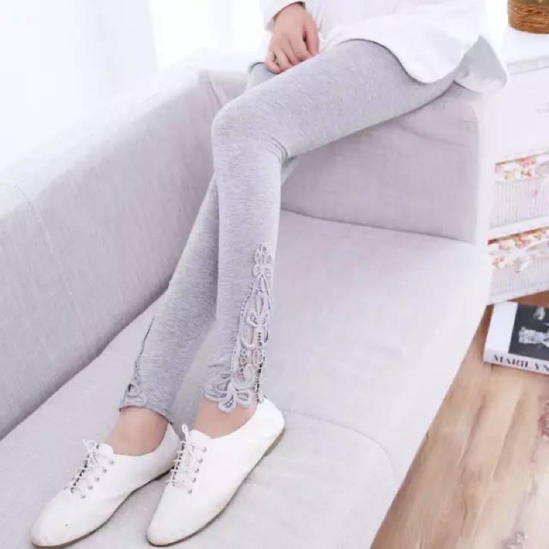 Legging Renda #24 Legging Tebal Import fit to S-XXL Celana Legging Wanita | Legging Jumbo | Legging Tebal