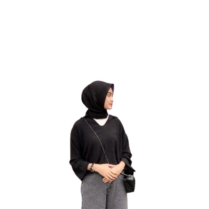 [READY SIAP KIRIM] AILA BLOUSE CROP CRINKLE BLOUSE KATUN CRINKLE BLOUSE KOREAN BLOUSE POLOS BLOUSE KOREAN STYLE