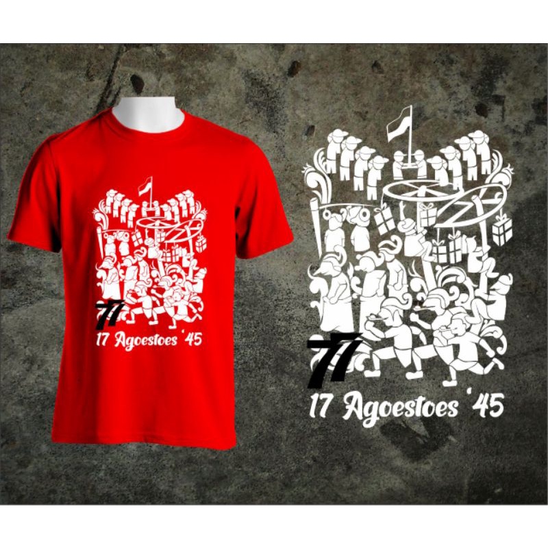 Kaos dirgahayu indonesia / Kaos HUT RI / kaos agustus / HUT RI ke 77