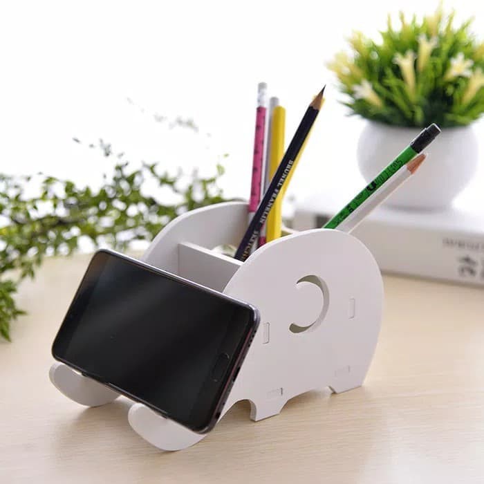 

Tempat pensil dan holder hp kotak penyimpanan pensil bentuk gajah